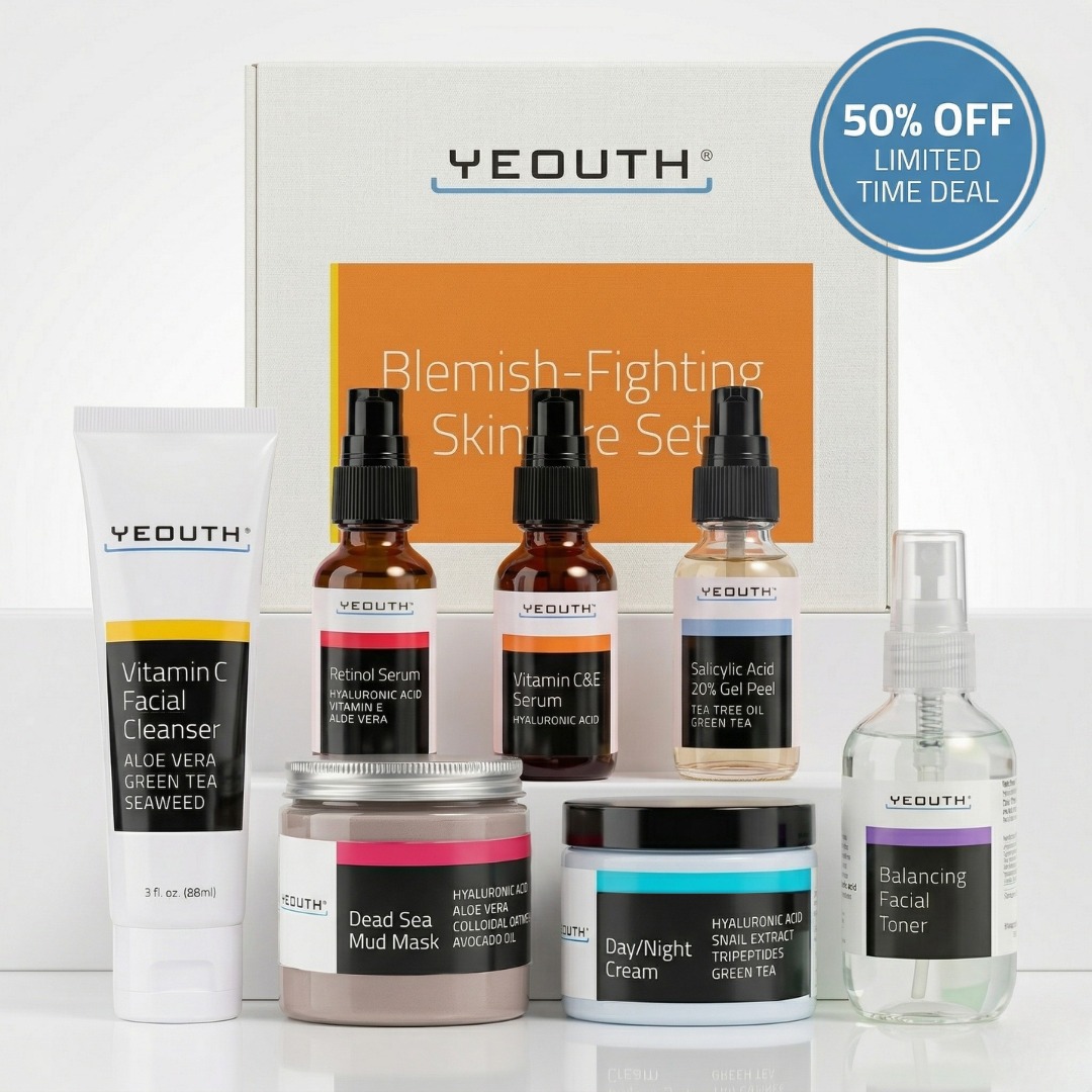 YEOUTH Blemish Defense Set — 7 Pack skincare collection