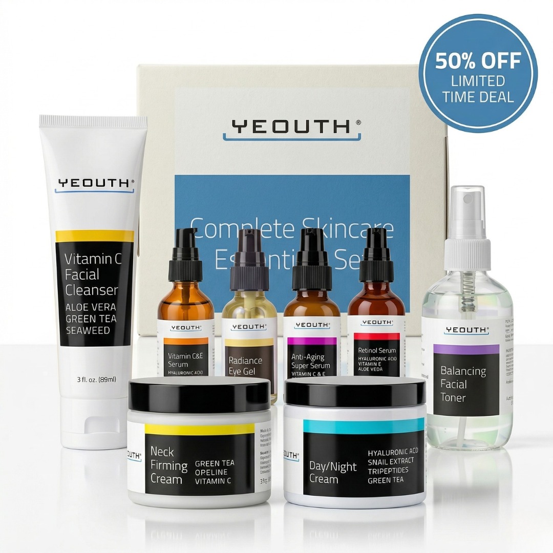 YEOUTH Complete Skincare Set — 8 Pack essential collection