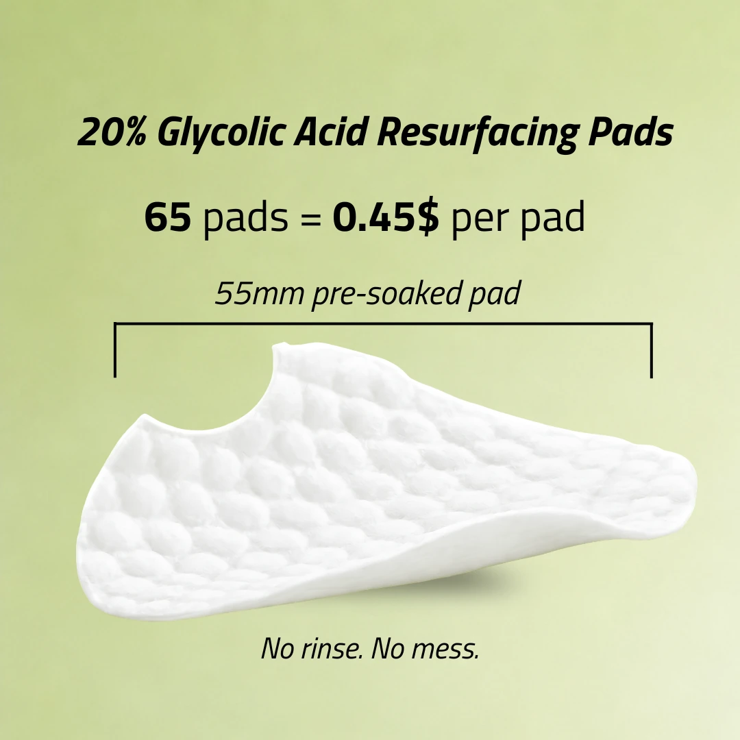Glycolic Acid Pads — close-up of pre-soaked pad texture