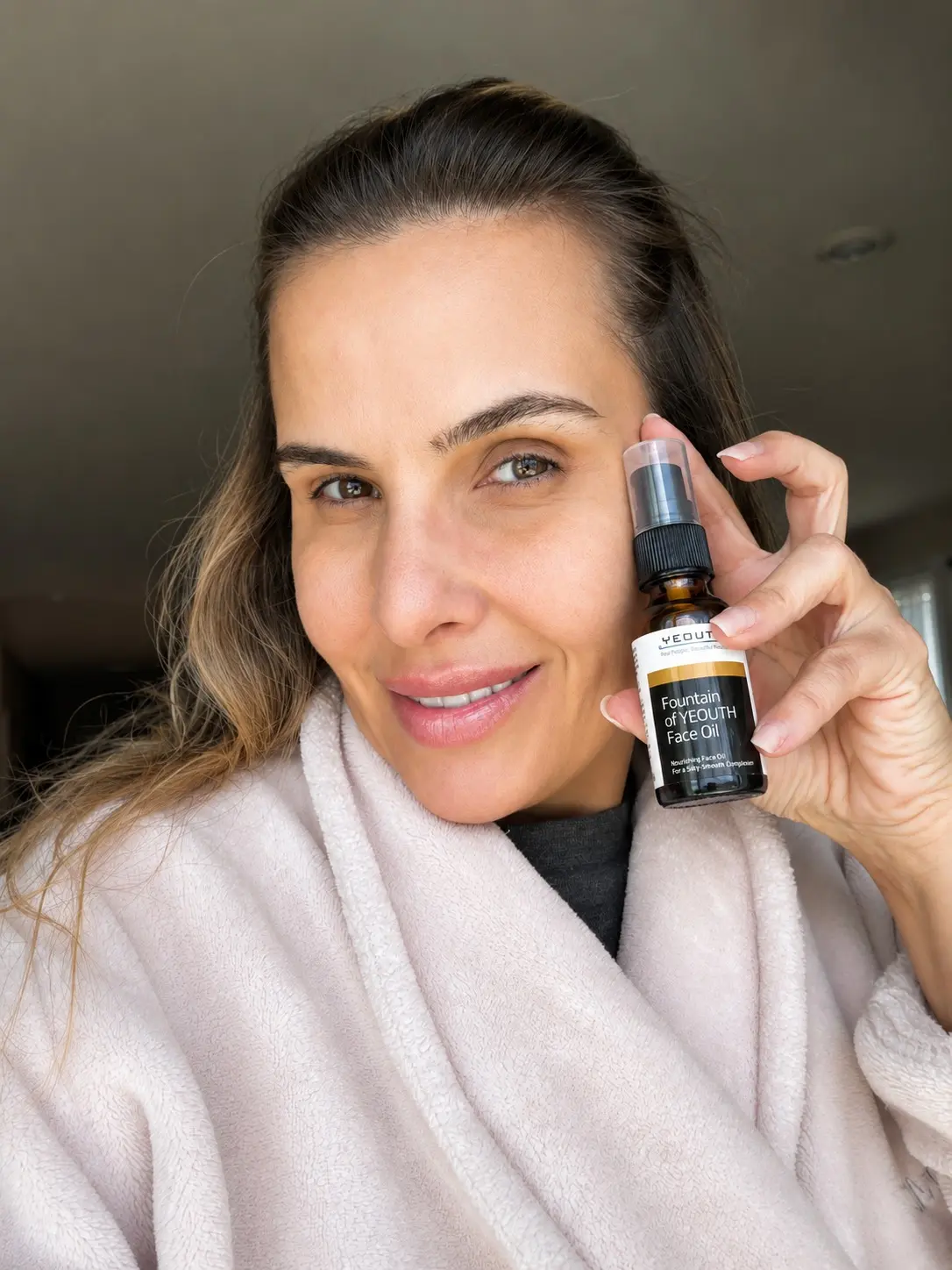 YEOUTH Face Oil — real customer before and after